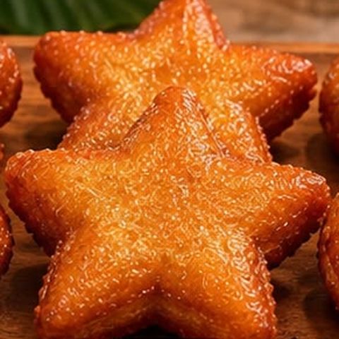 Star-shaped banana manna doughnuts